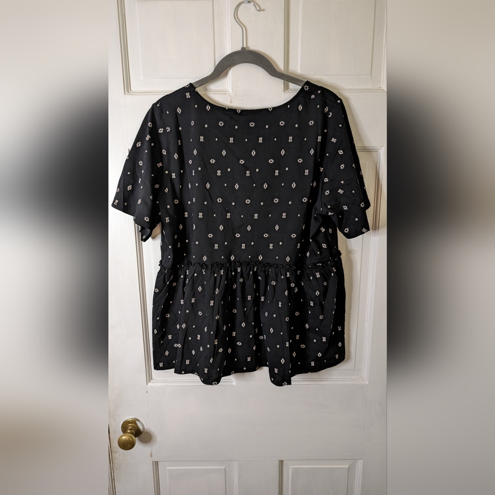 Torrid Women's Vintage Cotton Jersey V-Neck Relaxed Tie Front Top Plus m/l New - Picture 4 of 8